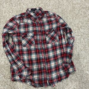 Forever 21 Grunge 90s Red Plaid Shirt